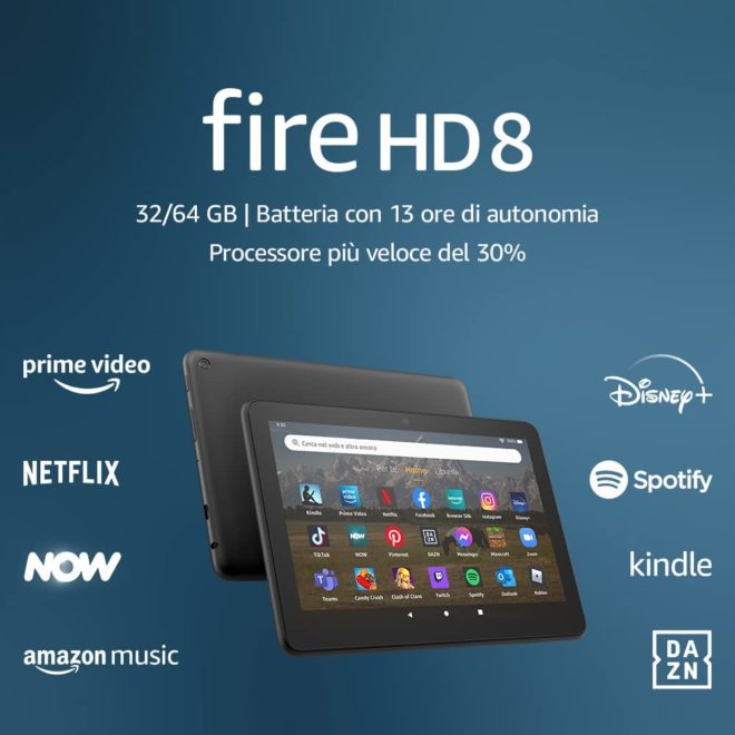 Amazon lancia il nuovo tablet Fire HD 8 2022