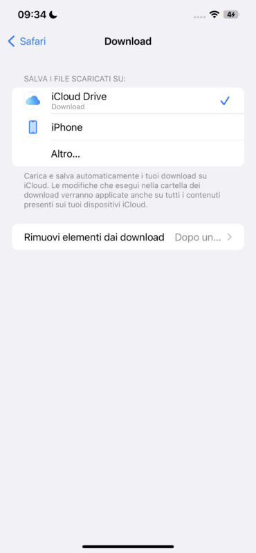 Come cambiare la destinazione dei download su Safari per iPhone