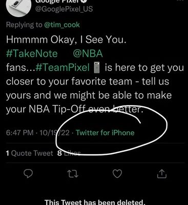 Google prende in giro Apple scrivendo da… un iPhone