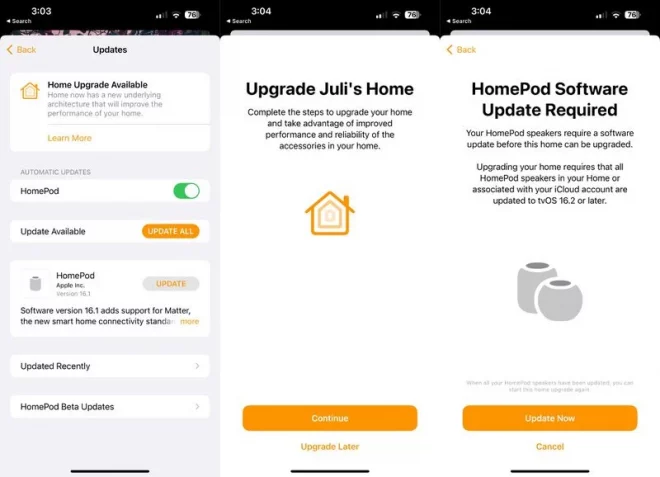 Apple rimuove la nuova architettura dell’app Casa da iOS 16.2, ecco perché