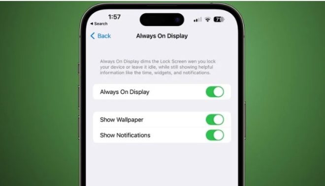 iOS 16.2 permette di rimuovere sfondo e notifiche dallo schermo sempre attivo su iPhone 14 Pro