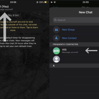 WhatsApp permette di inviare messaggi a se stessi