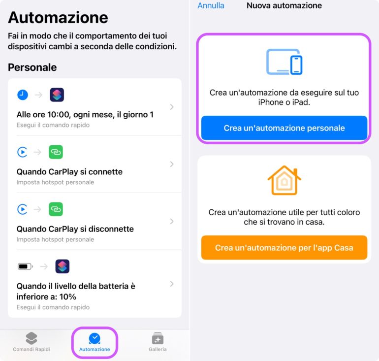 come cambiare automaticamente sfondo iphone