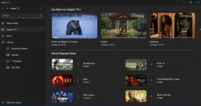 Apple TV e Apple Music arrivano sul Microsoft Store in preview