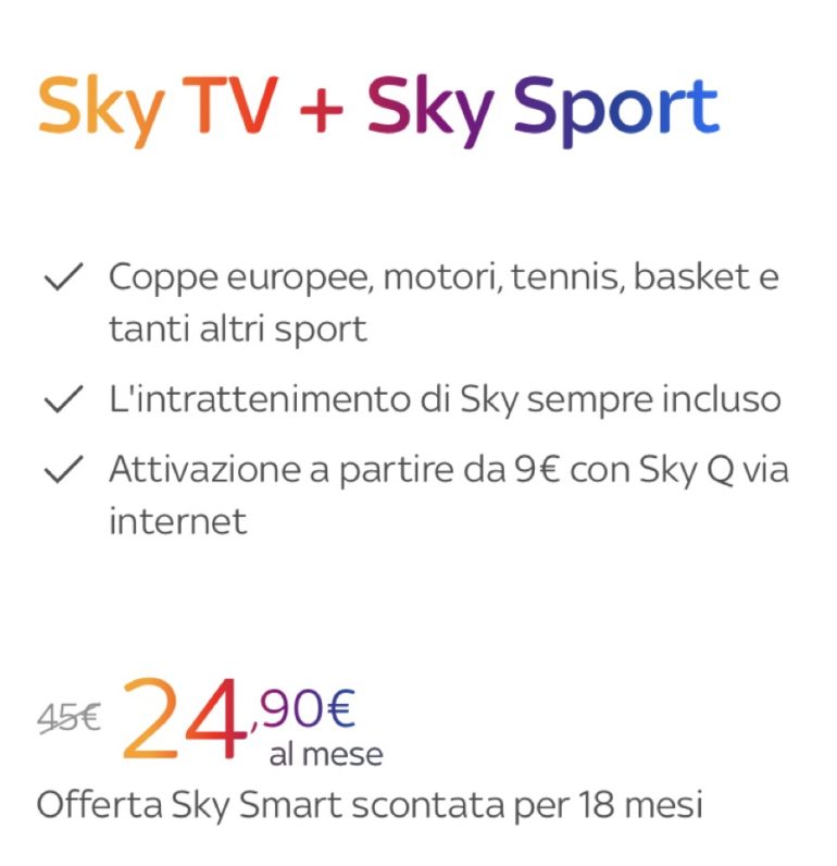 Pacchetto Offerta Sky TV