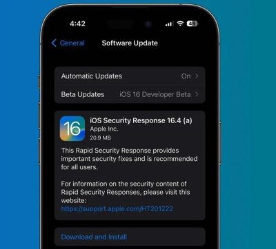 Apple ha rilasciato il Rapid Security Response per iOS 16.4