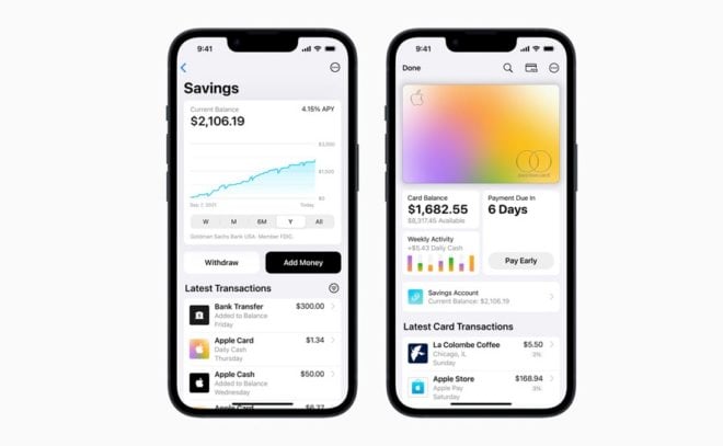 Arriva Apple Card Savings con un rendimento annuale del 4,15%