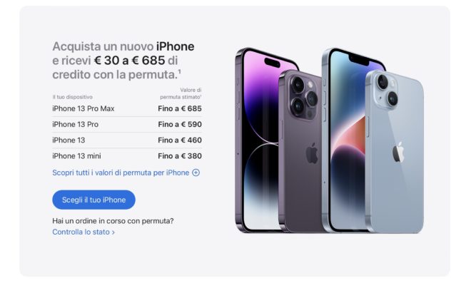 Apple aggiorna il sito web Trade In