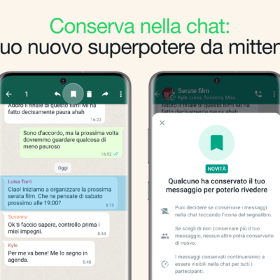 WhatsApp lancia una nuova funzione per conservare  i messaggi effimeri