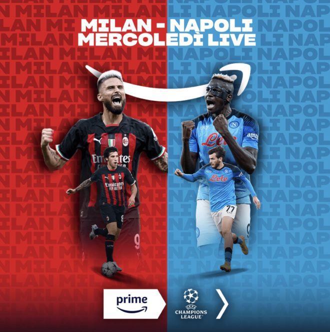 Come guardare gratuitamente Milan – Napoli con la prova gratuita di Amazon Prime Video