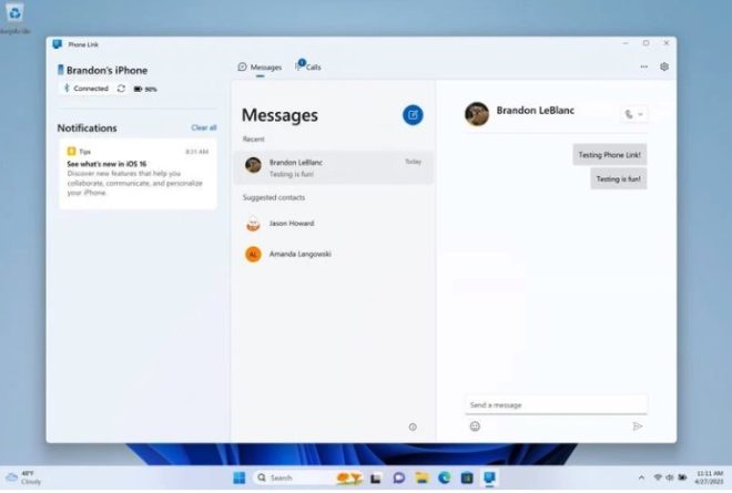Microsoft annuncia il supporto di iMessage su Windows 11 [ORA DISPONIBILE]