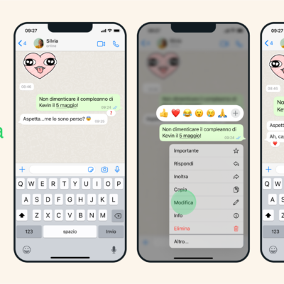 WhatsApp ora consente di modificare i messaggi inviati