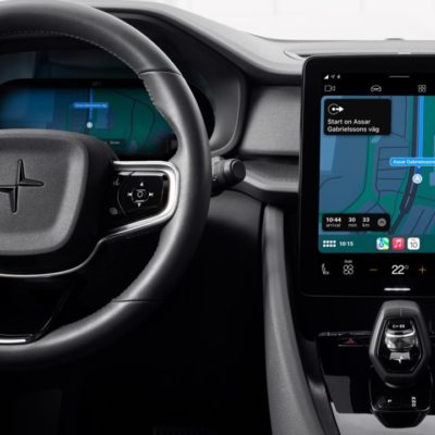 Polestar attiva Apple Maps a tutto schermo sul display del conducente
