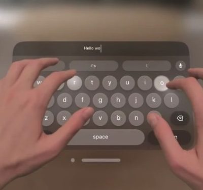 Apple Vision Pro supporta una tastiera virtuale