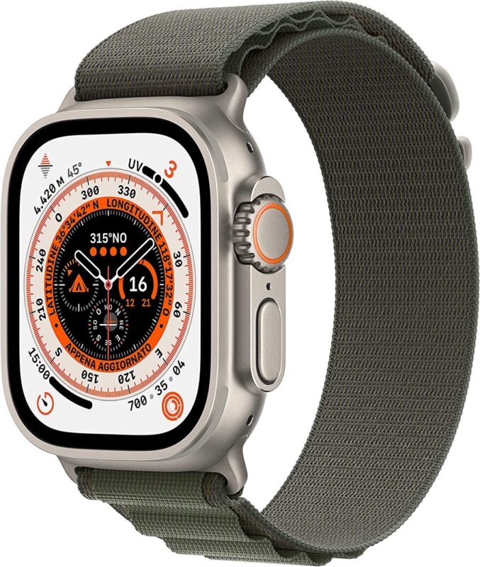 Tecnologia e campeggio: Apple Watch Ultra GPS