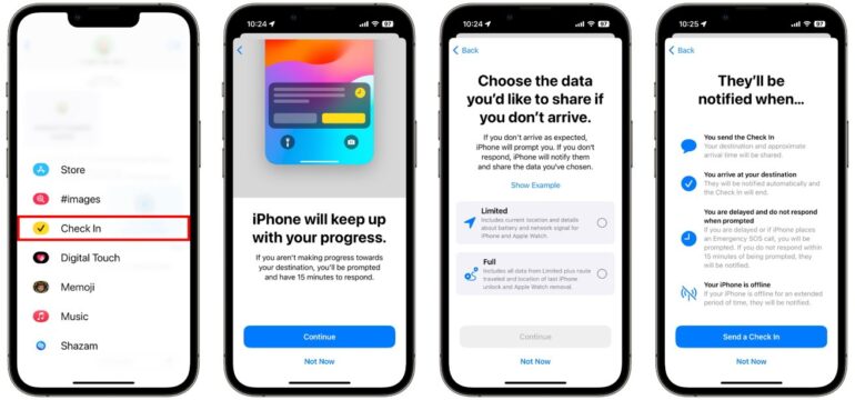 Check In iOS 17