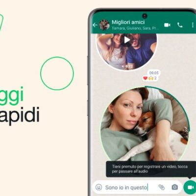 WhatsApp lancia i videomessaggi istantanei