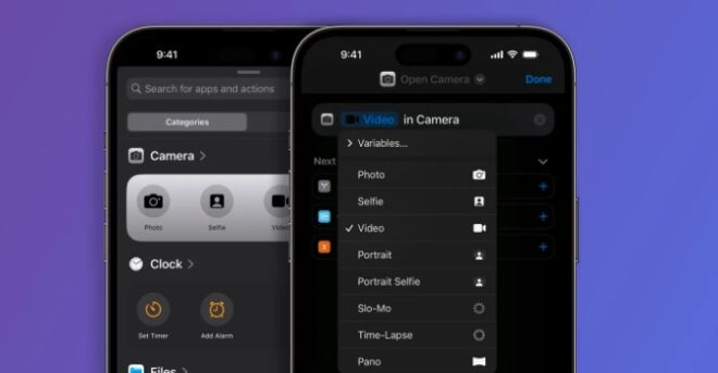 iOS 17 consente agli utenti di creare Comandi per aprire specifiche modalità dell’app Fotocamera