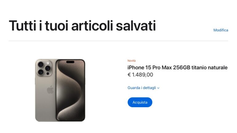 vendita iphone 15