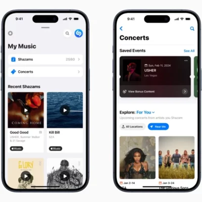 Apple annuncia la funzione Concerti su Shazam