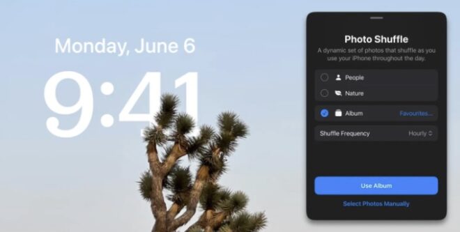 Come scegliere un album per la schermata di blocco “Foto Casuali” di iOS 17.1