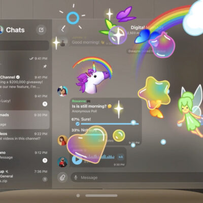 Telegram mostra un’anteprima della sua app per visionOS