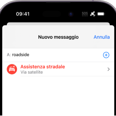 Come funziona Assistenza stradale via satellite su iPhone