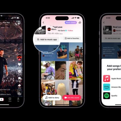 TikTok consente di aggiungere i brani su Apple Music e Spotify