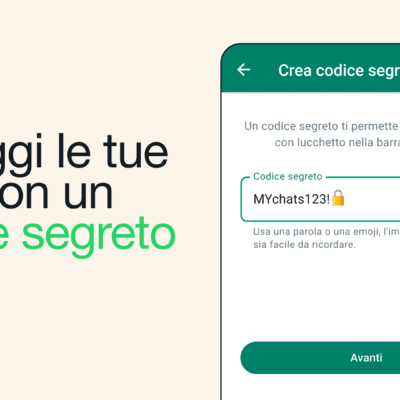 WhatsApp aumenta la sicurezza con la funzione “Codice segreto”