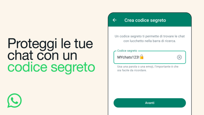 WhatsApp aumenta la sicurezza con la funzione “Codice segreto”