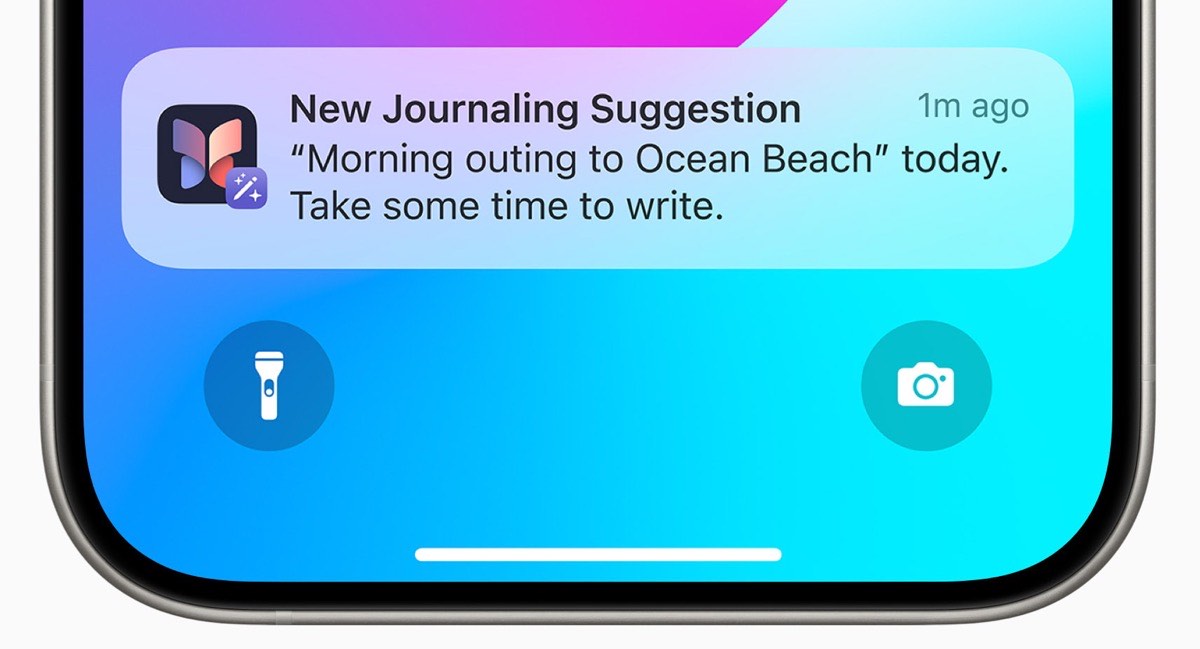 Notifica Apple Journal
