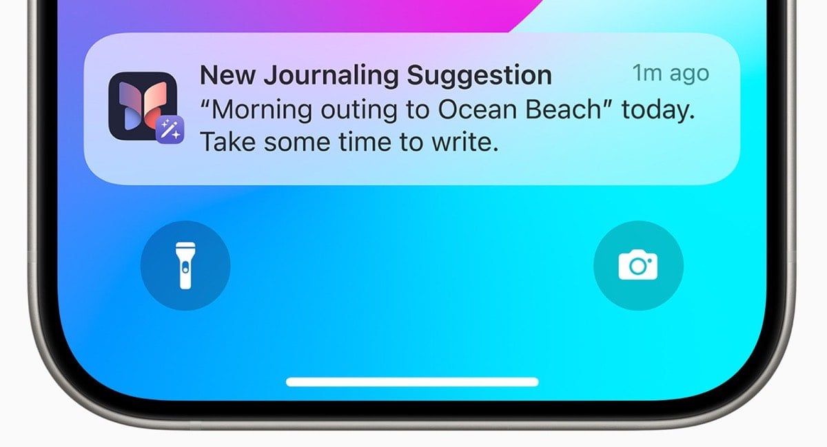 Notifica Apple Journal