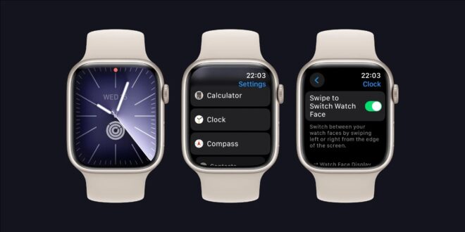 Come abilitare lo scorrimento tra i quadranti dell’Apple Watch in watchOS 10.2