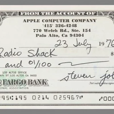 Un assegno firmato da Steve Jobs venduto a 46.000$