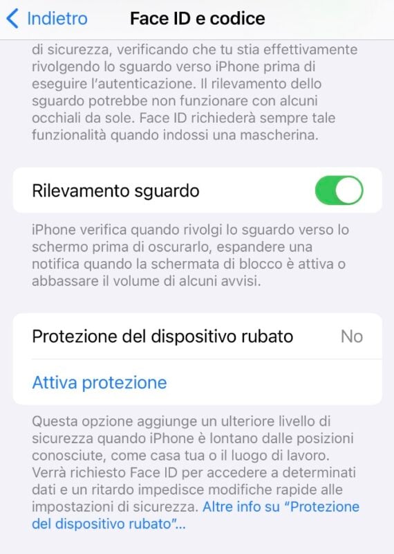 protezione dispositivo rubato