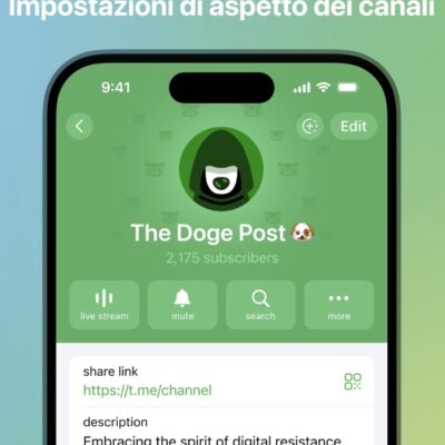 Telegram si aggiorna con aspetto dei canali, post nelle storie e altro