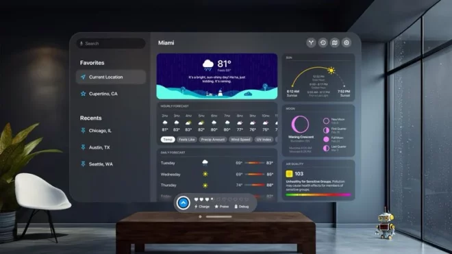 CARROT Weather presenta la sua app per Vision Pro con globo in 3D