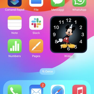 Orologio Topolino su iPhone: come avere il widget di Mickey Mouse?