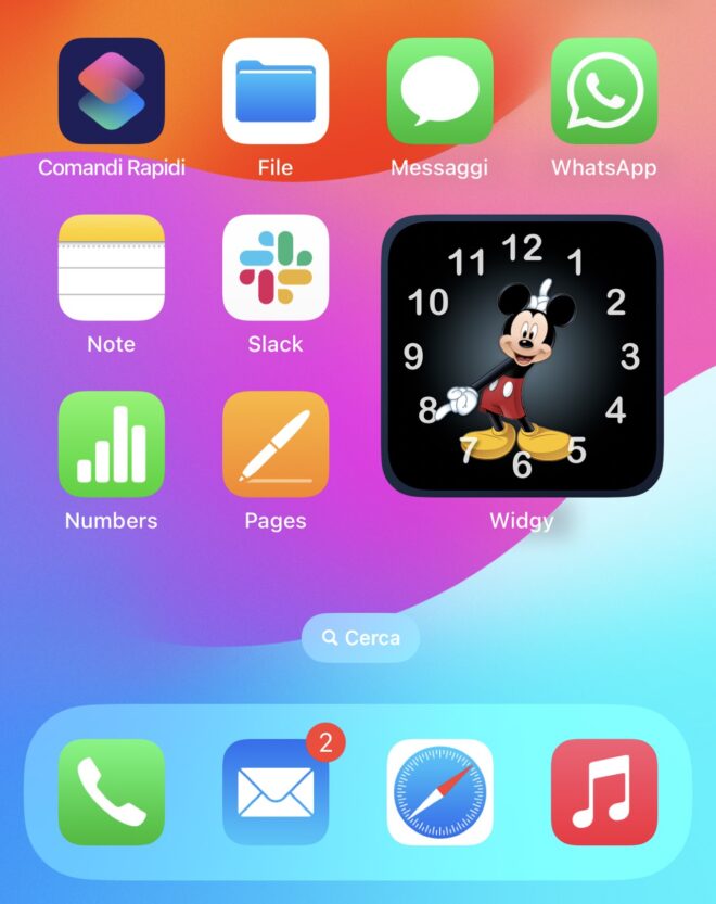 Orologio Topolino su iPhone: come avere il widget di Mickey Mouse?