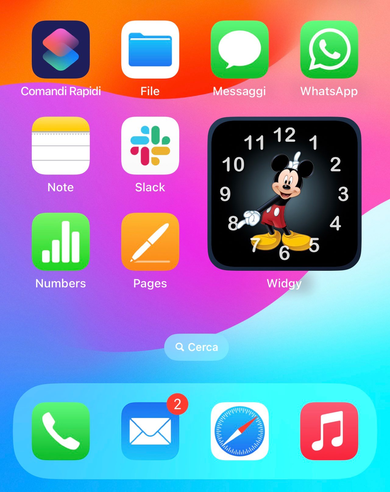 Orologio topolino su iPhone