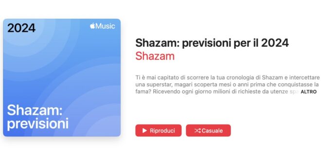 Shazam predice quali saranno le canzoni più popolari del 2024