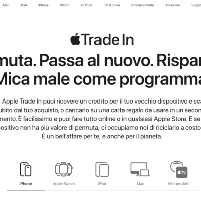 Apple Trade In: cambiano i valori di permuta per alcuni iPhone, Apple Watch e Mac