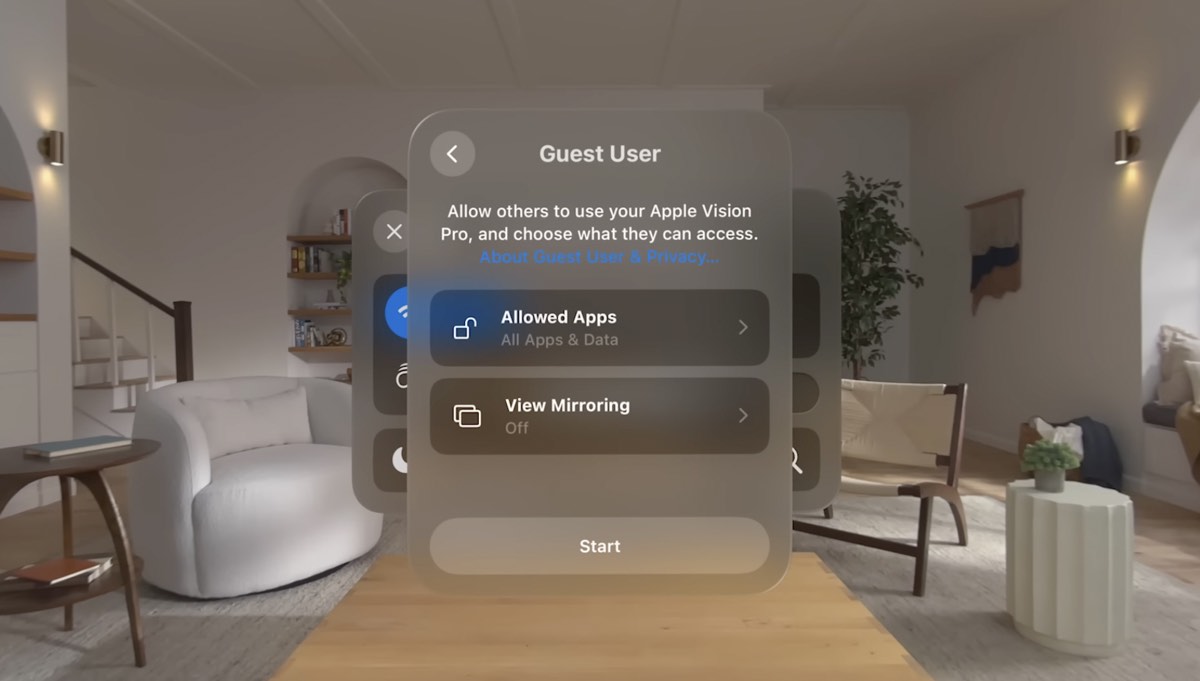 Apple Vision Pro Utente Ospite