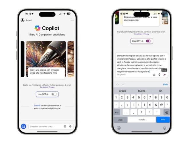 Come usare il chatbot AI Microsoft Copilot su iPhone
