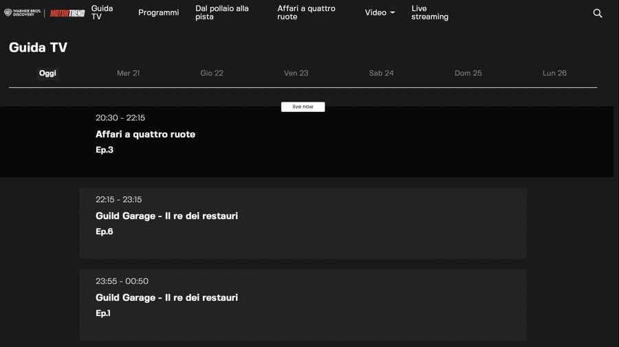 MotorTrend Screenshot Guida TV