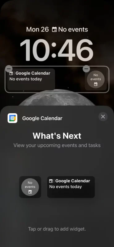 google calendar widget