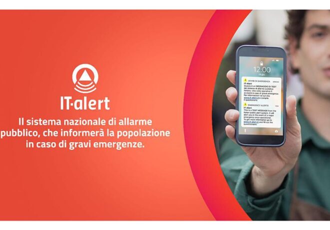 IT-alert è operativo da oggi in tutta Italia