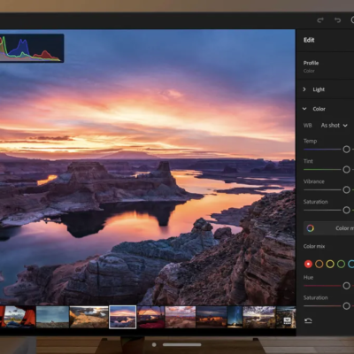 Usare Lightroom su Vision Pro è molto intuitivo