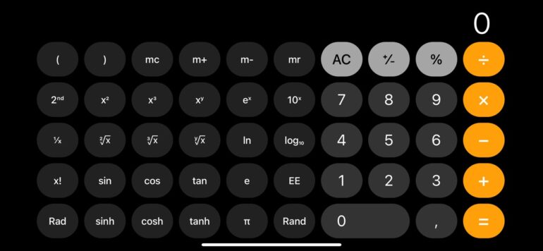 Calcolatrice iOS