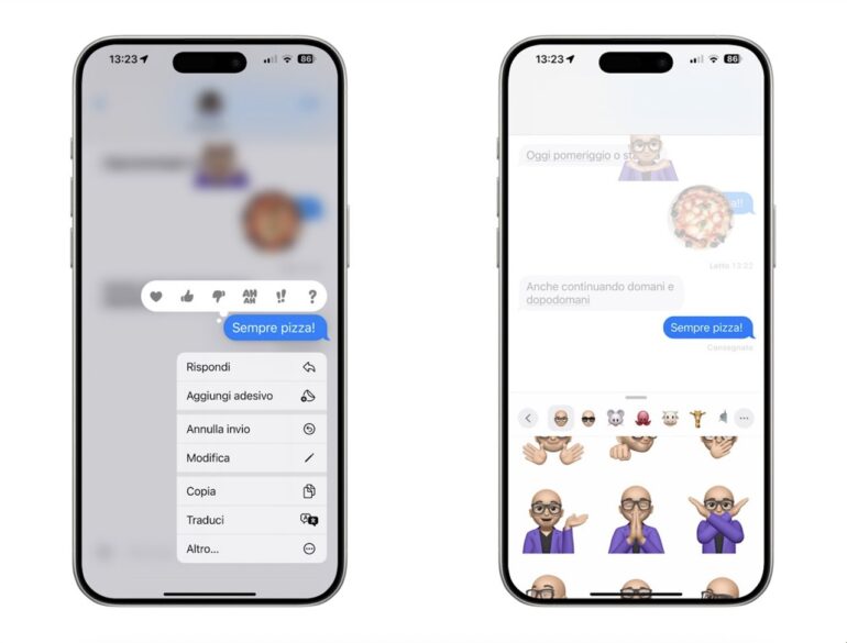 Adesivi iMessage iOS 17